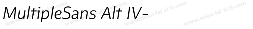 MultipleSans Alt IV字体转换